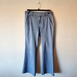 Madewell Widelegger Chambray Trouser Pants, 10